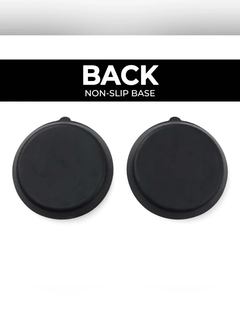 TRI22 Car Coasters for Cup Holders - 2 Pack Black Silicone Universal Fit Non-Sli